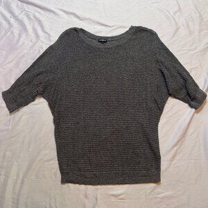 Express women's gray knit short sleeve shirt size Large